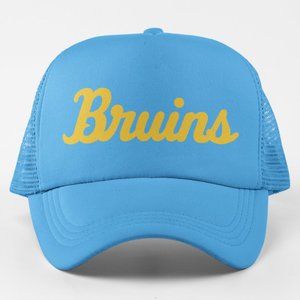 NEW UCLA Bruins Script Nickname Foam Trucker Mesh Snapback Hat LIGHT BLUE